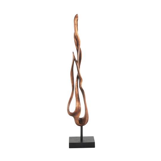 32" Bronze Polystone & Metal Abstract Decorative Sculpture